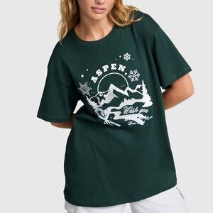 VS PINK | Winter Aspen Styled Short Sleeve Tee Size Large